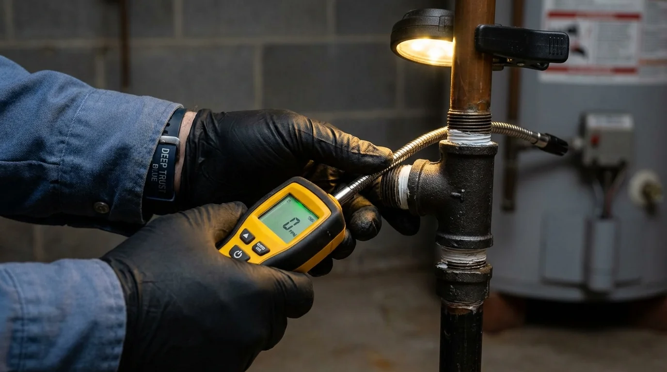 Gas leak detection with electronic sniffer by Johns Plumbing LLC in Aberdeen Proving Ground