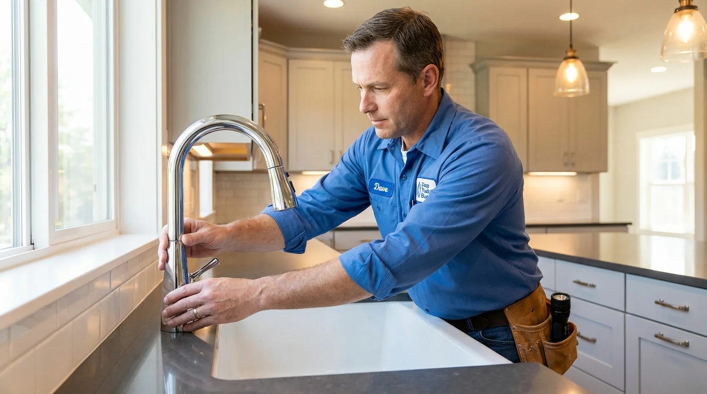 Kitchen faucet installation by Johns Plumbing LLC in Aberdeen Proving Ground
